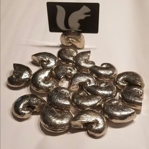 4/$15 Silver Nautical Shell Placecard Holders